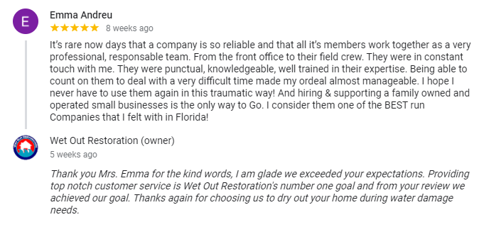 Customer Review of Wet Out Restoration